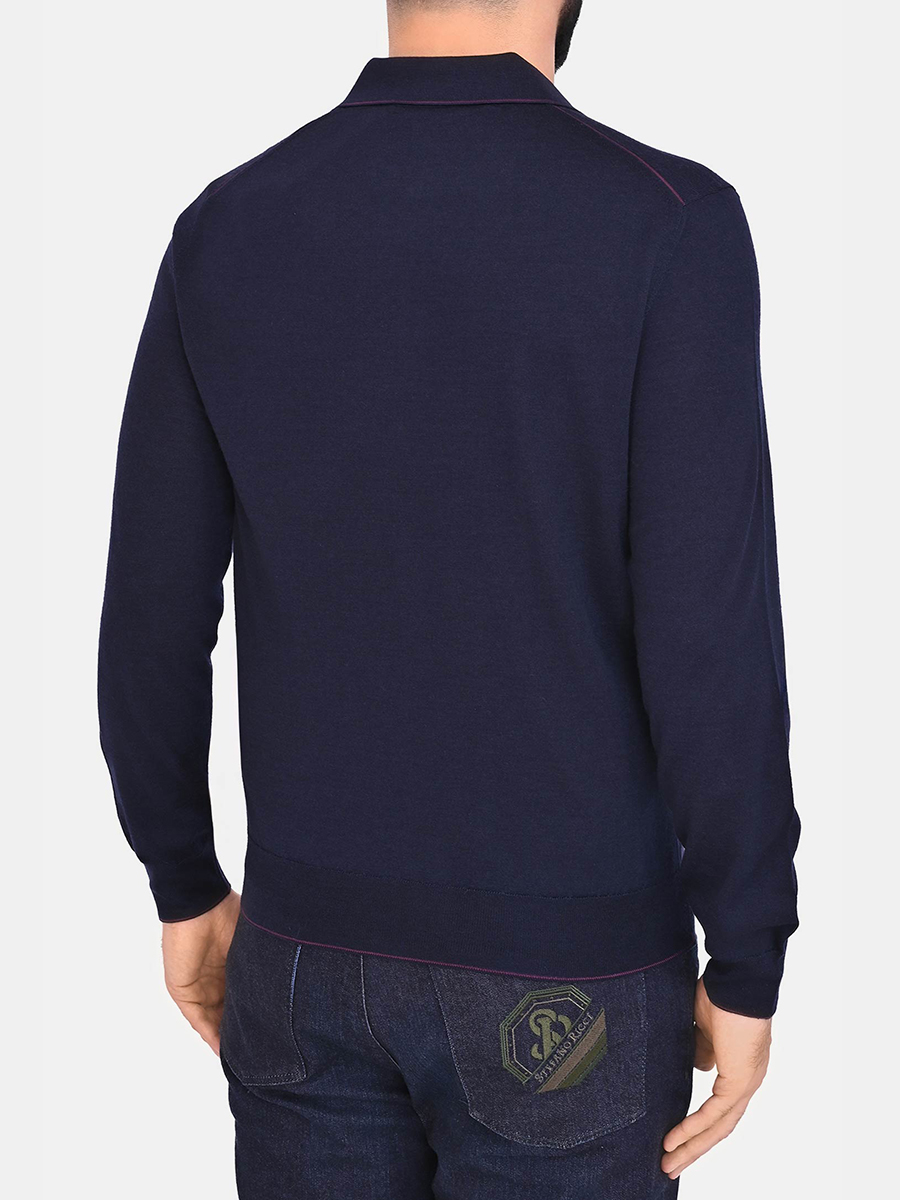 Поло из шерсти и шелка