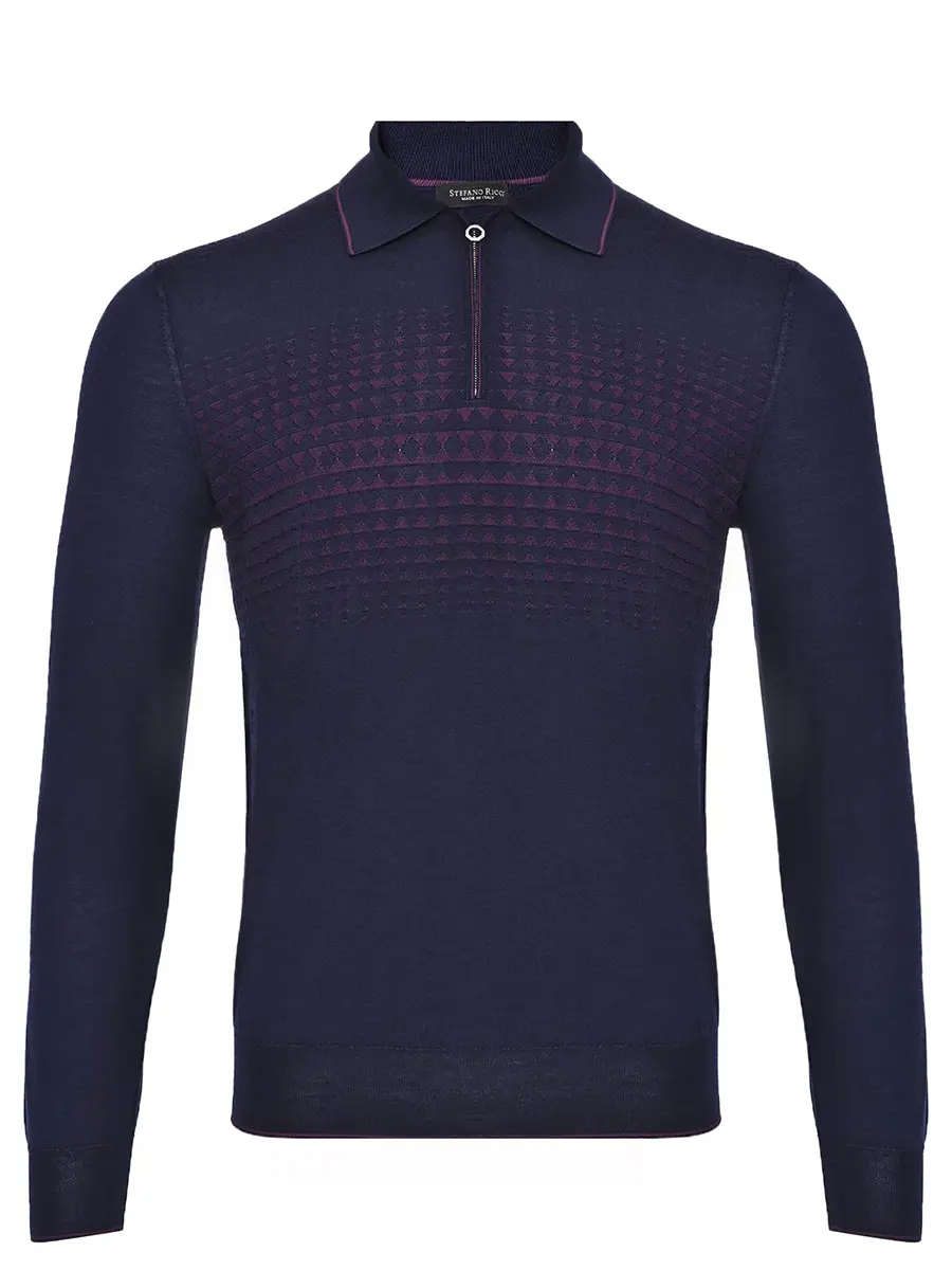 Поло из шерсти и шелка