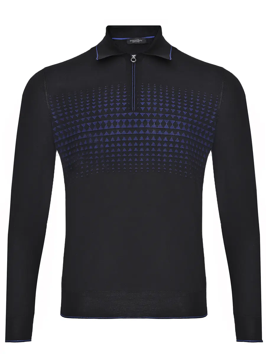 Поло из шерсти и шелка