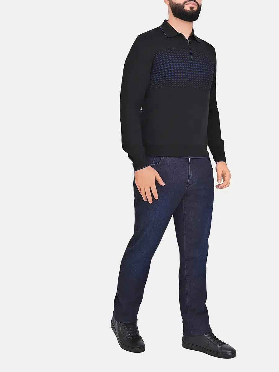 Поло из шерсти и шелка