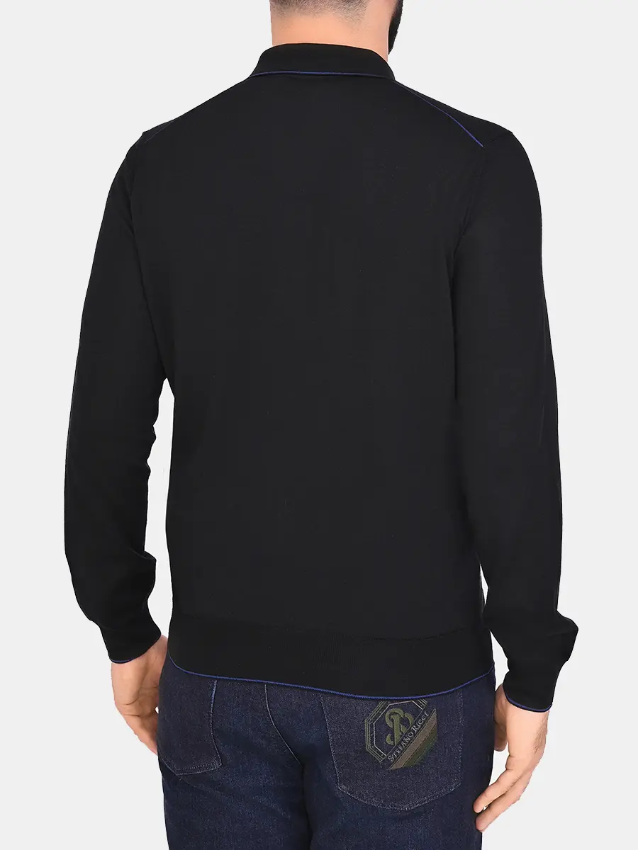 Поло из шерсти и шелка