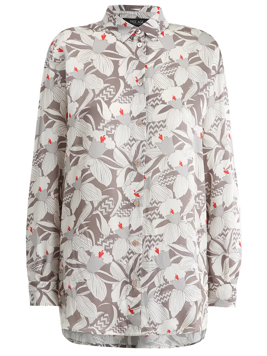 Блуза из хлопка и шелка