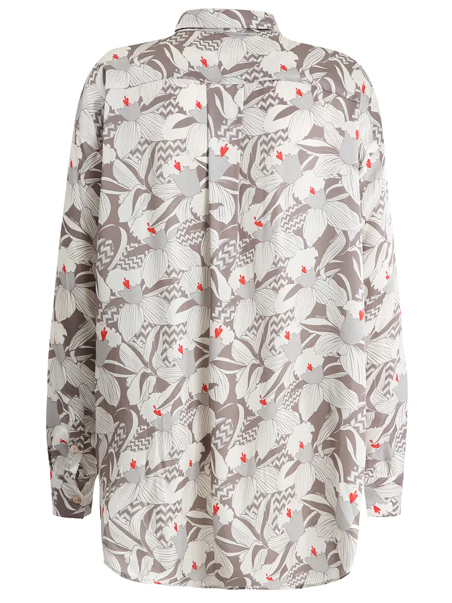 Блуза из хлопка и шелка