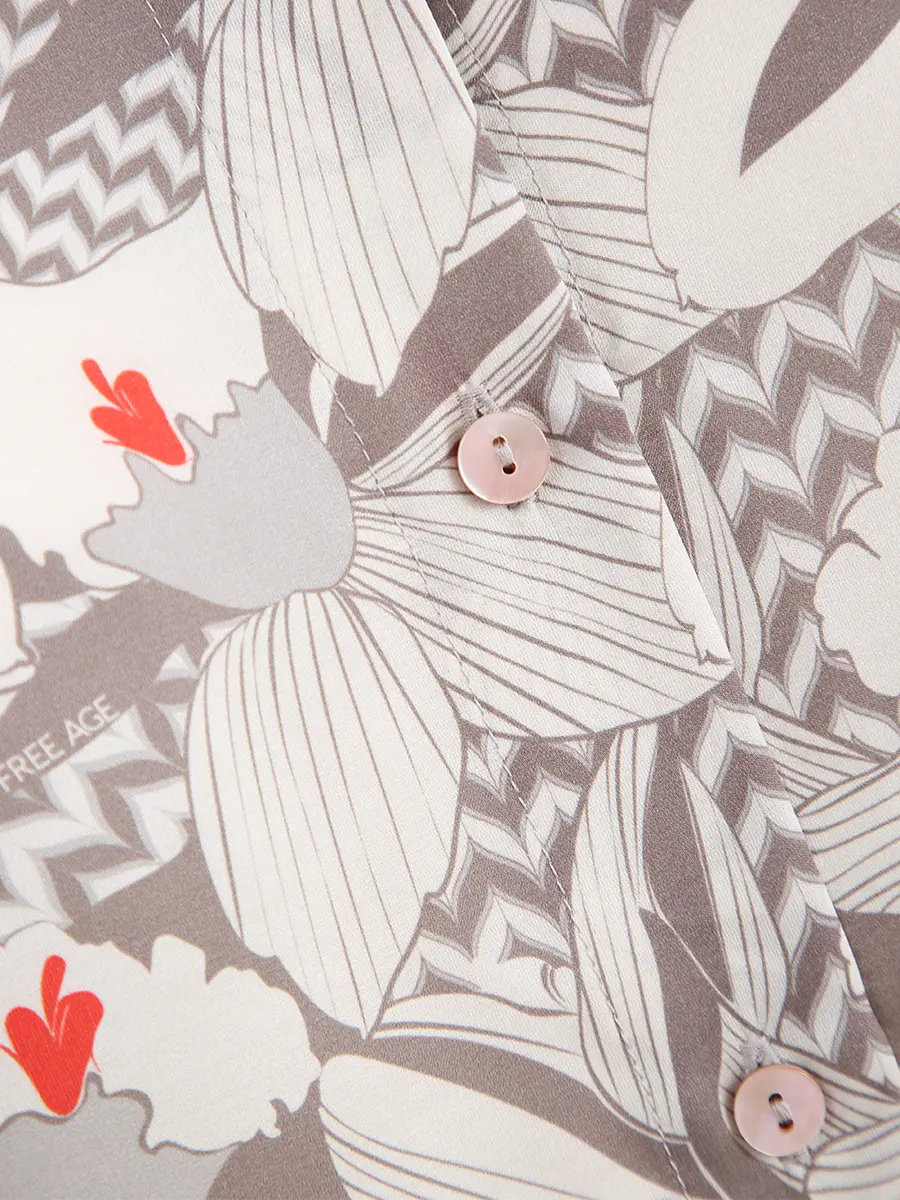 Блуза из хлопка и шелка