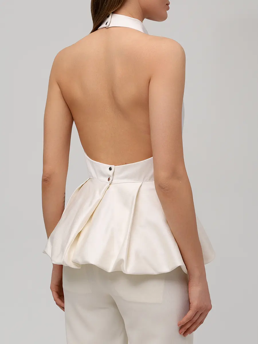 Топ Poly из шелка и хлопка