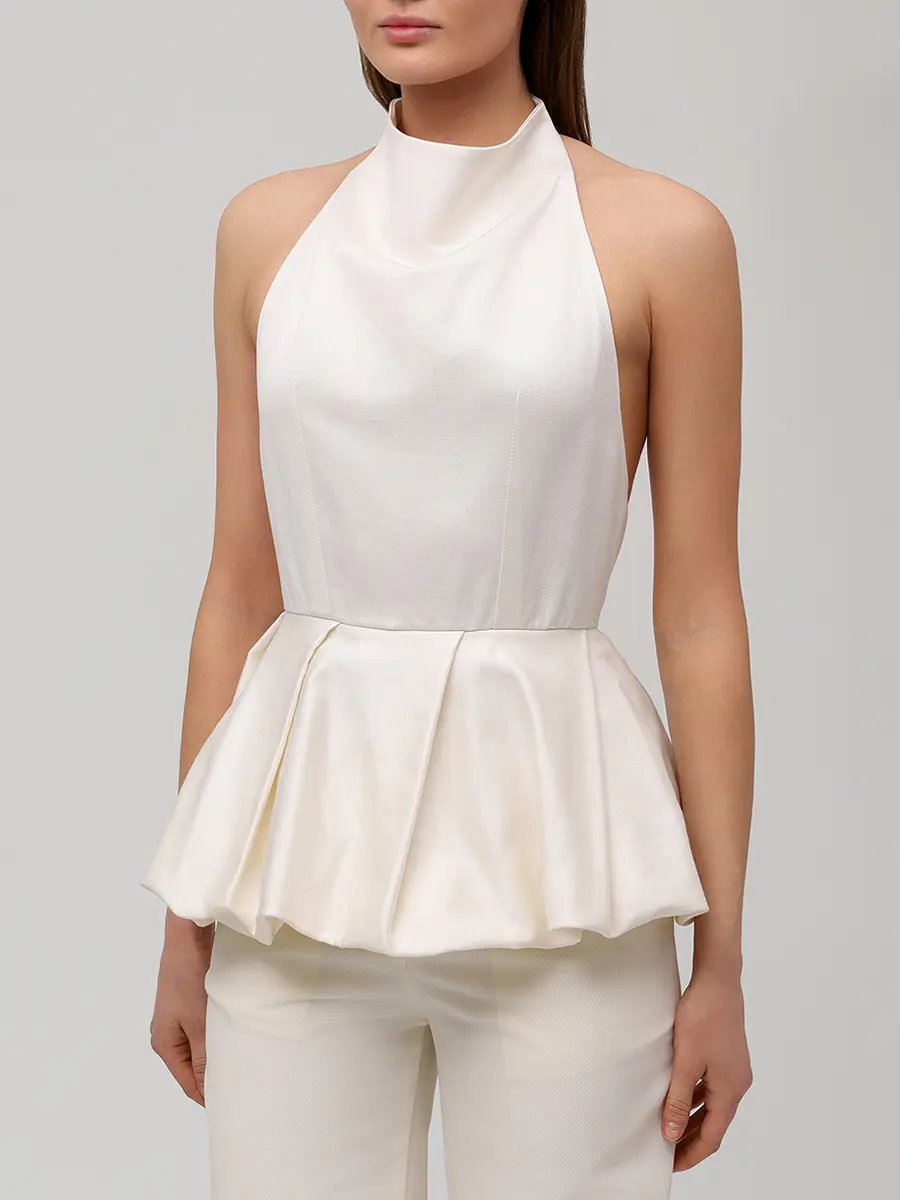 Топ Poly из шелка и хлопка