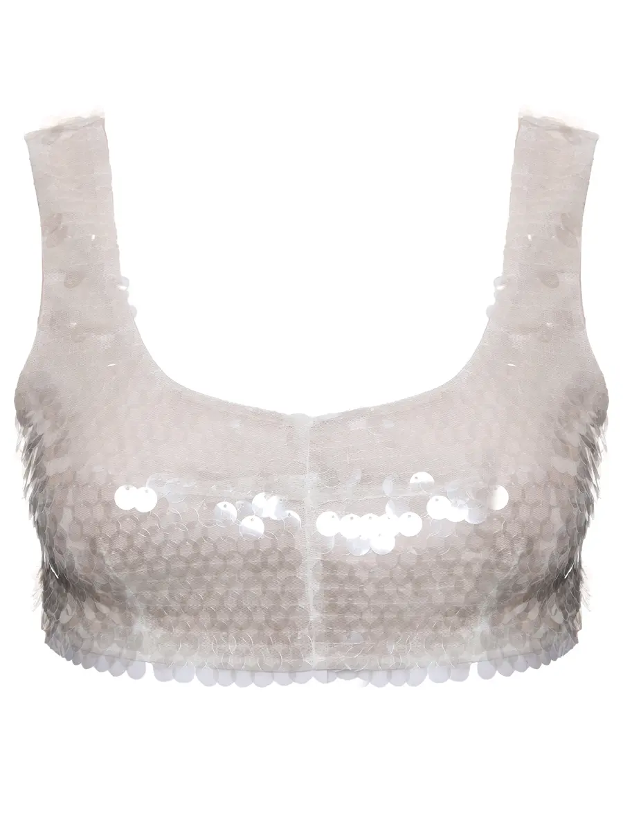 Кроп-топ Pearl Cristal с пайетками