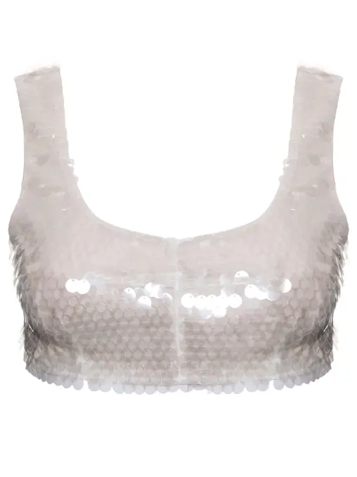 Кроп-топ Pearl Cristal с пайетками PHATEMM