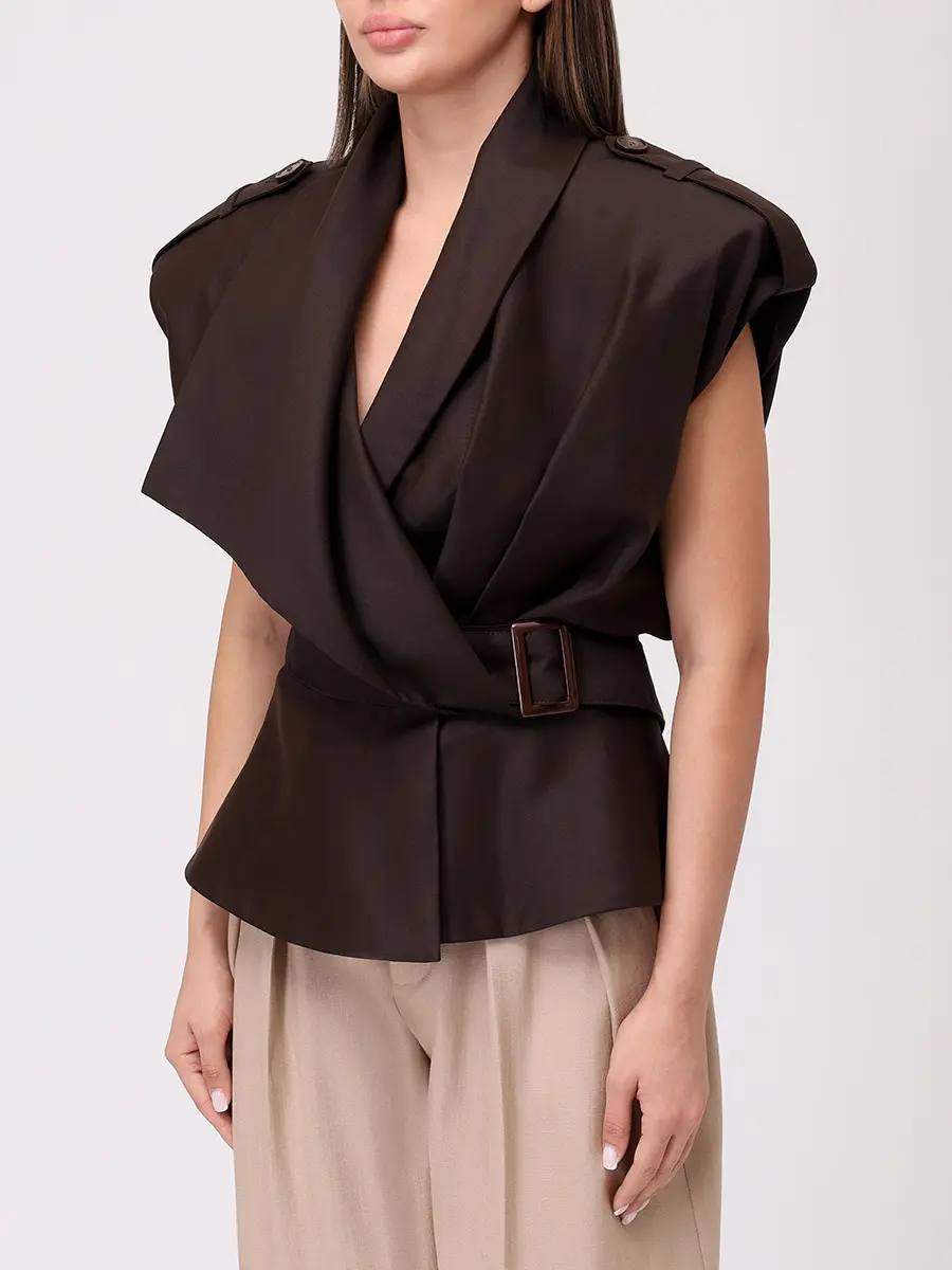 Жилет Rachel из шерсти и шелка