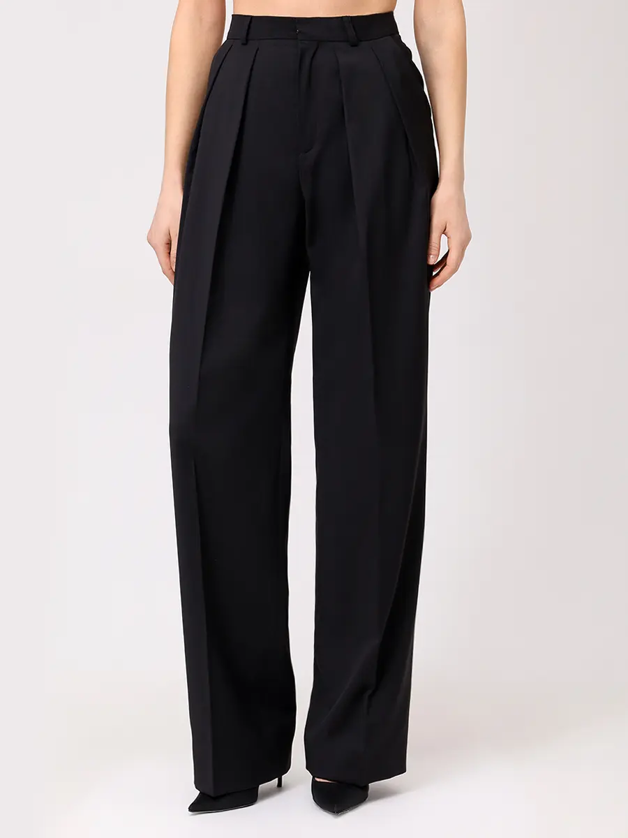 Брюки-палаццо шерстяные