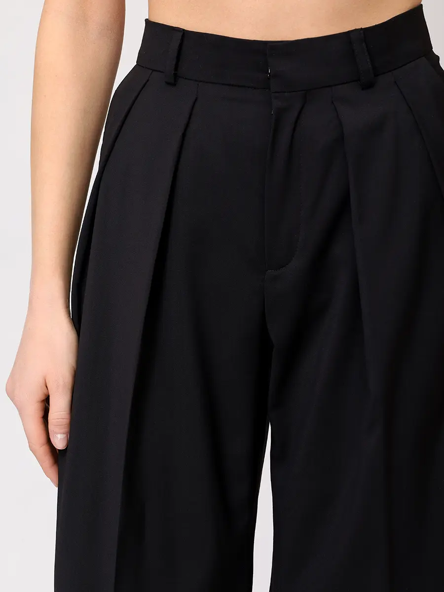 Брюки-палаццо шерстяные