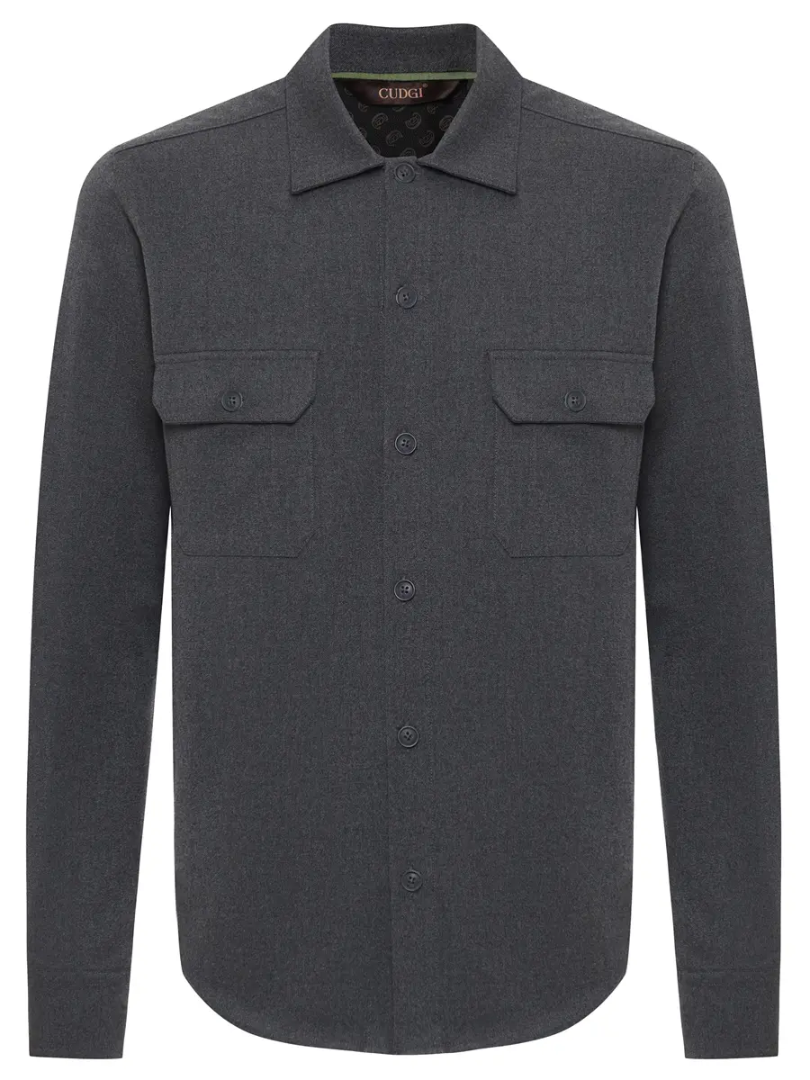 Рубашка Regular Fit однотонная