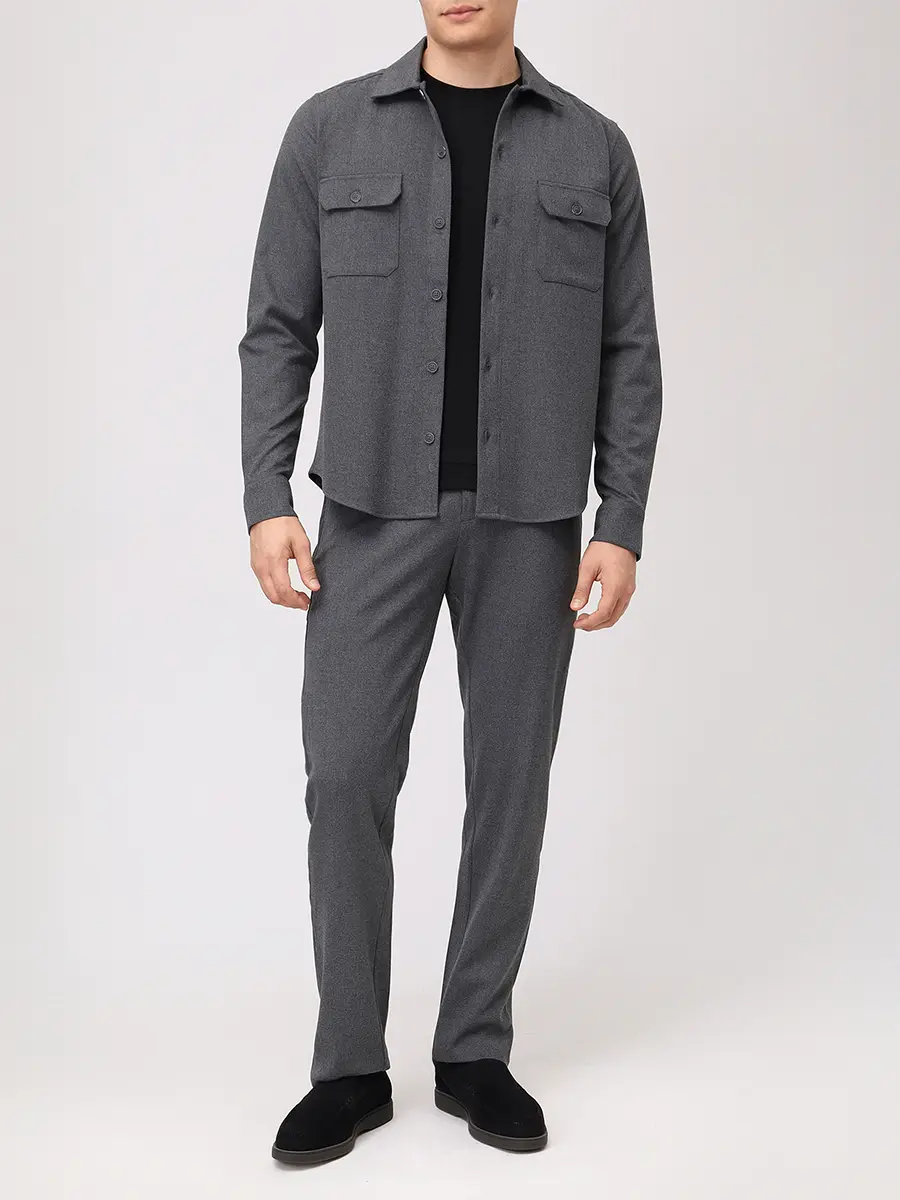 Рубашка Regular Fit однотонная