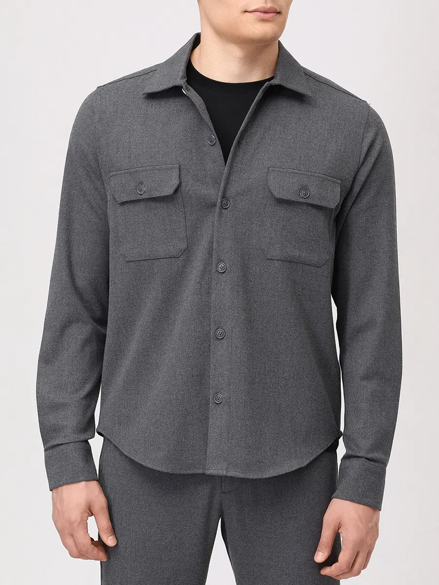 Рубашка Regular Fit однотонная