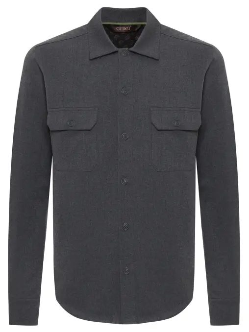 Рубашка Regular Fit однотонная CUDGI