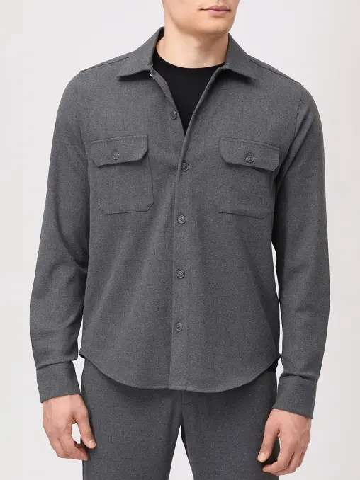 Рубашка Regular Fit однотонная CUDGI