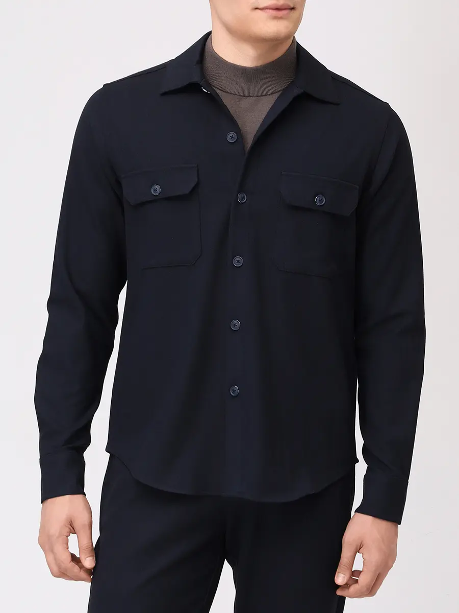 Рубашка Regular Fit однотонная