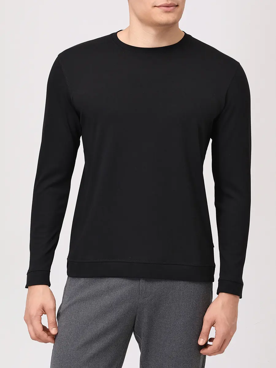 Лонгслив из хлопка и вискозы