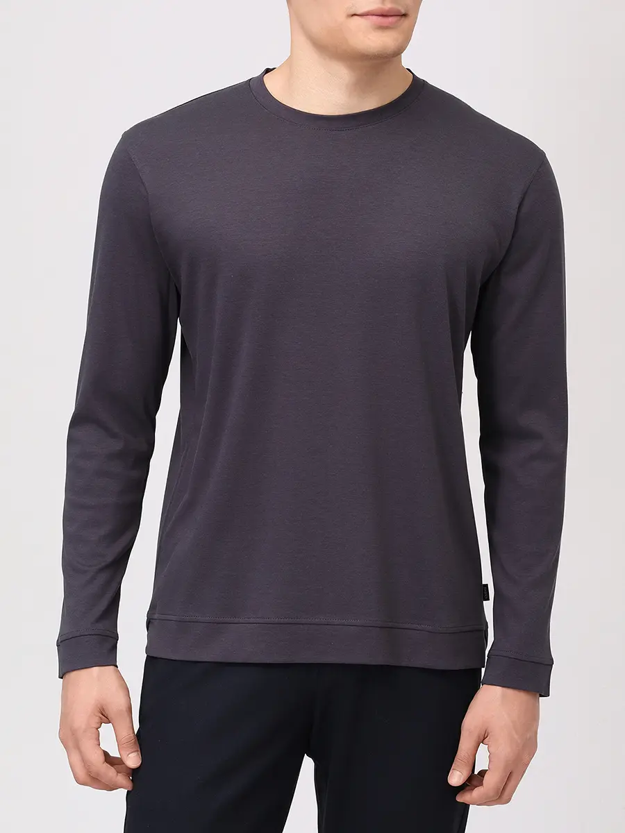 Лонгслив из хлопка и вискозы