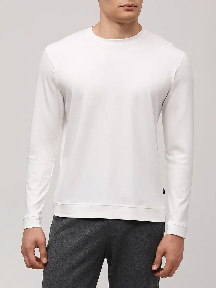 Лонгслив из хлопка и вискозы