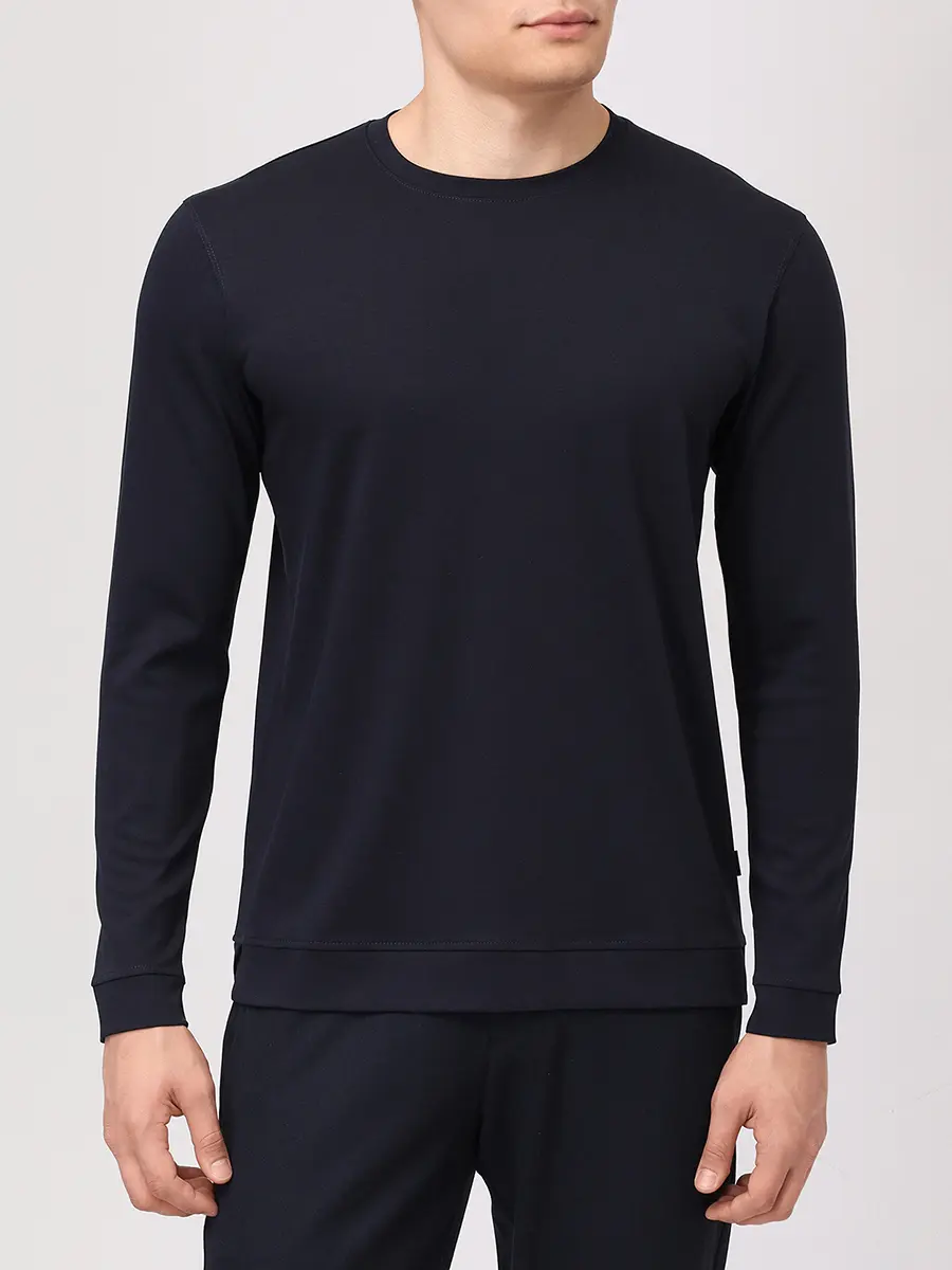 Лонгслив из хлопка и вискозы