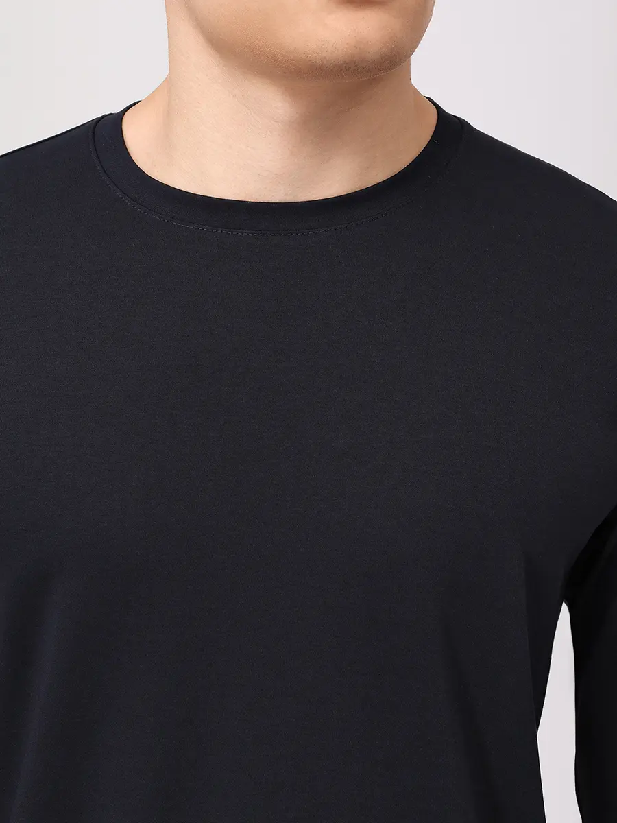 Лонгслив из хлопка и вискозы