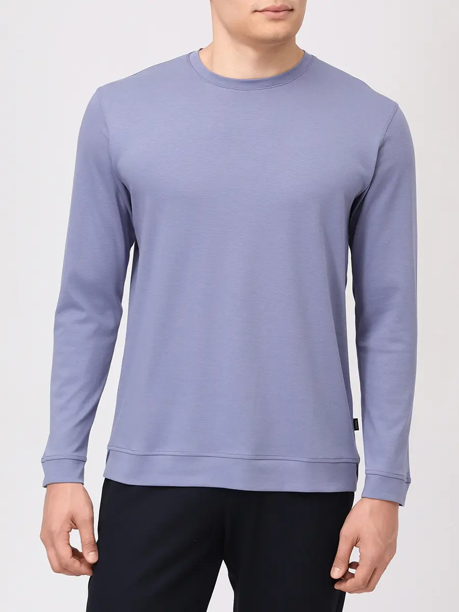 Лонгслив из хлопка и вискозы