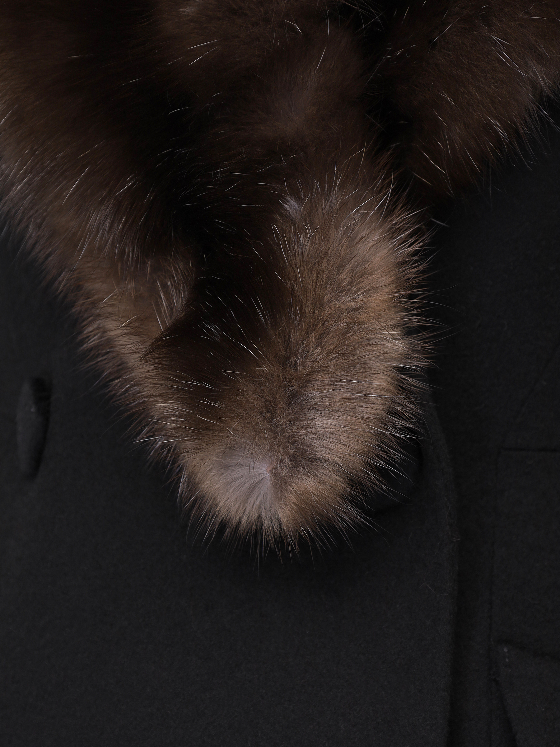 Пальто кашемировое с мехом соболя