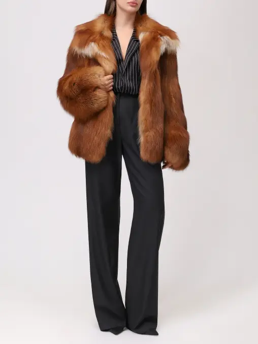 Шуба MARS из меха лисы JULIAKISELEVA