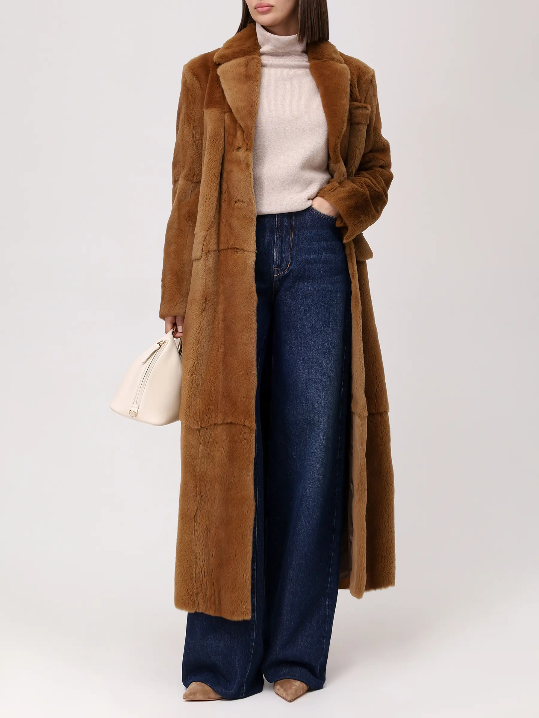 Пальто BOREA из меха ласки