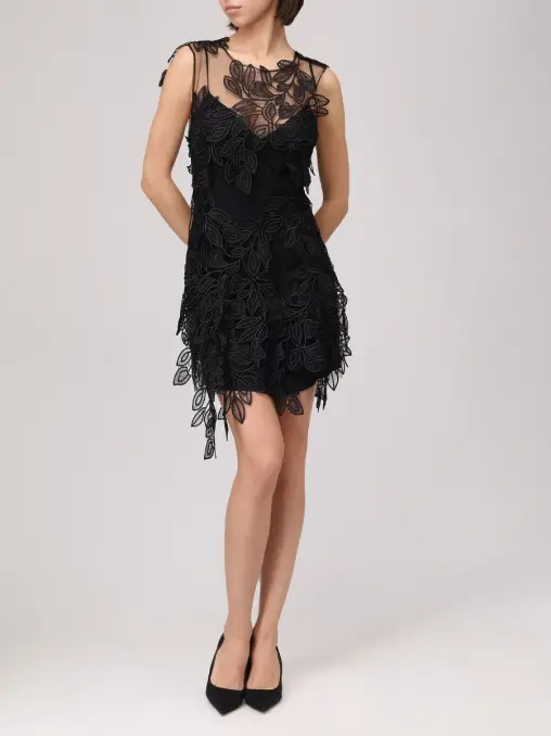 Платье с кружевом ALBERTA FERRETTI