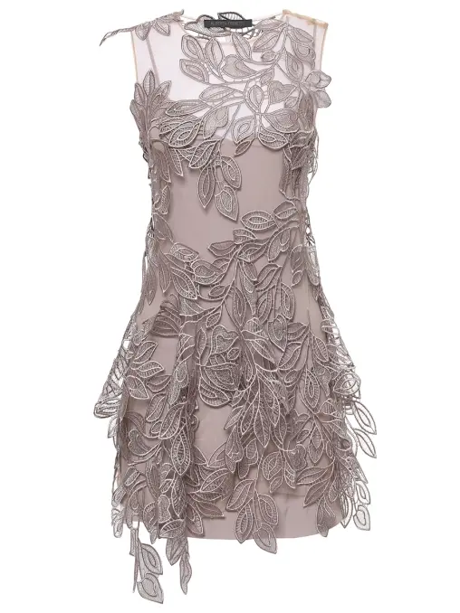 Платье с кружевом ALBERTA FERRETTI