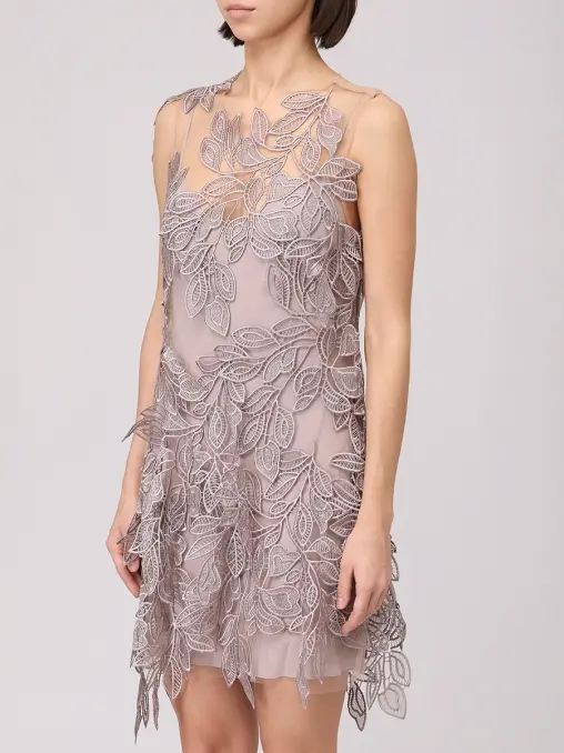 Платье с кружевом ALBERTA FERRETTI
