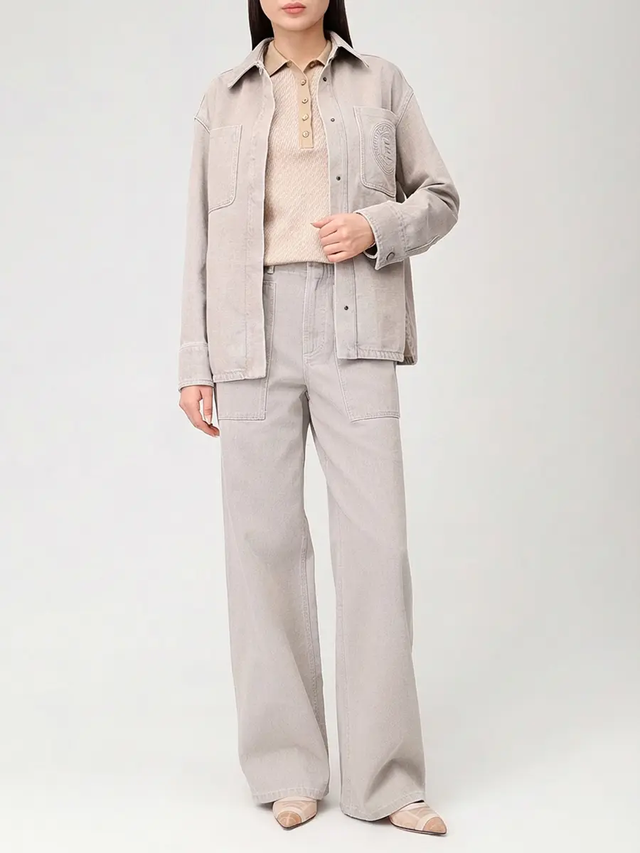 Поло из шерсти и шелка