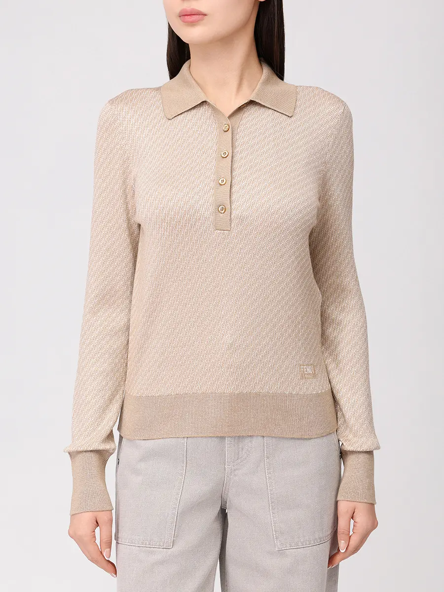 Поло из шерсти и шелка