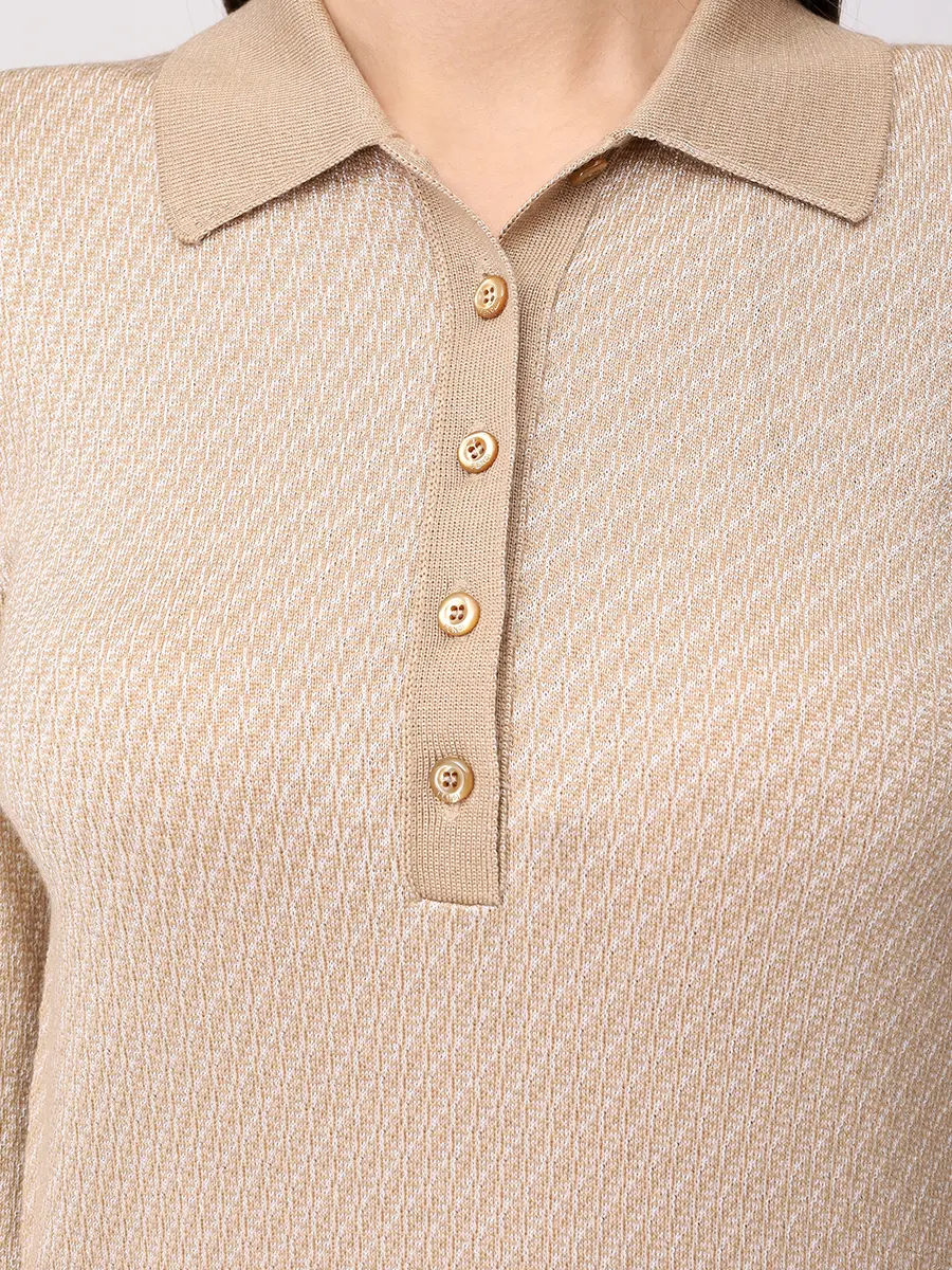 Поло из шерсти и шелка