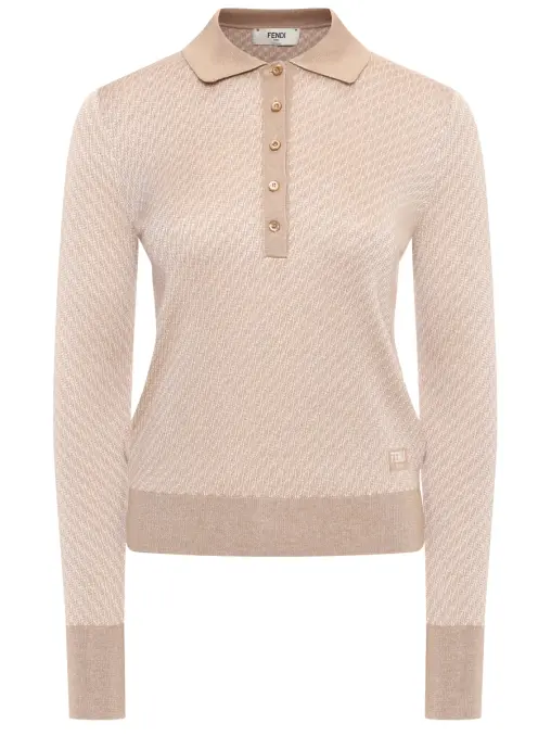 Поло из шерсти и шелка FENDI