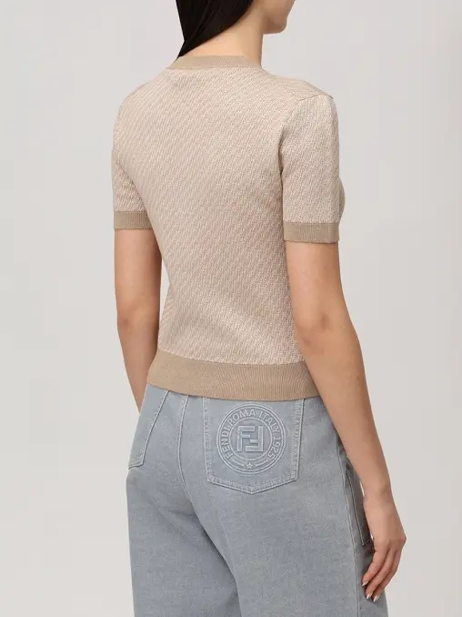 Джемпер из шелка и шерсти FENDI