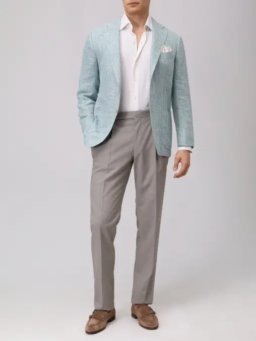 Пиджак из шерсти и шелка CESARE ATTOLINI