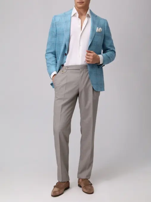 Пиджак из шерсти и шелка CESARE ATTOLINI