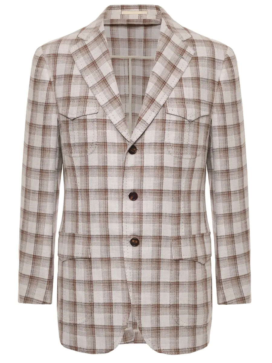 Пиджак из шерсти и шелка