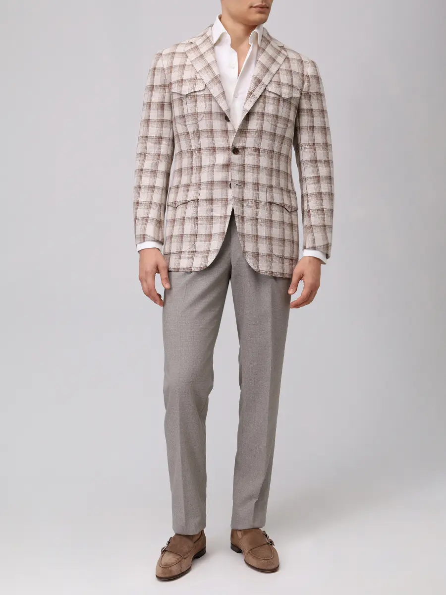 Пиджак из шерсти и шелка