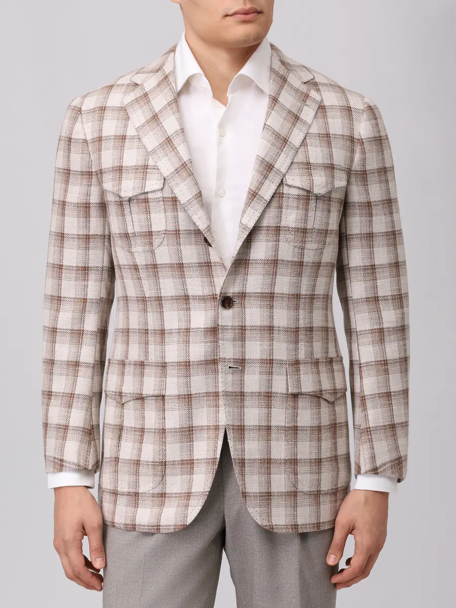 Пиджак из шерсти и шелка