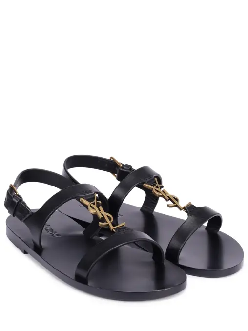 Сандалии кожаные Cassandra SAINT LAURENT