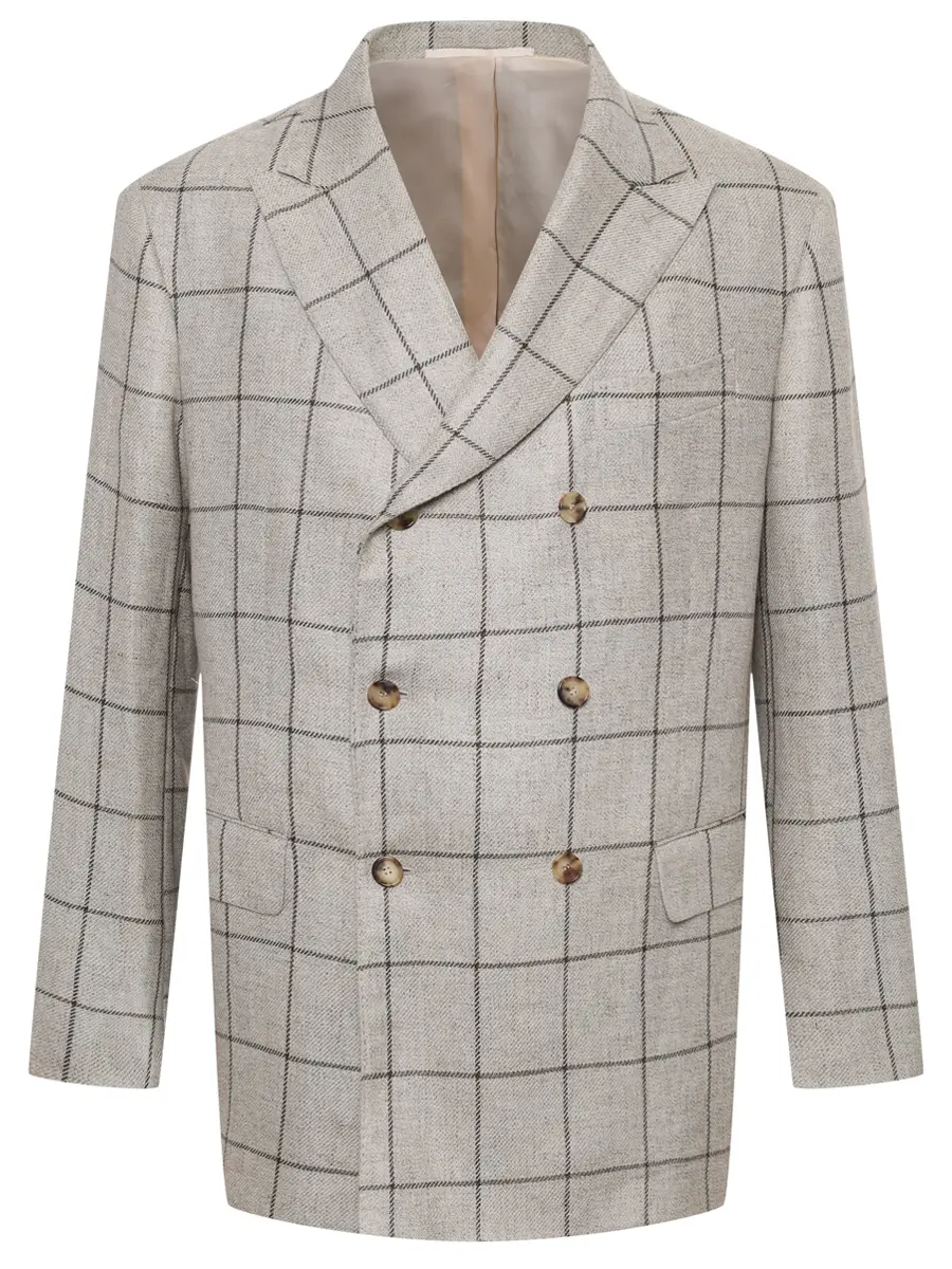Пиджак из шерсти и льна