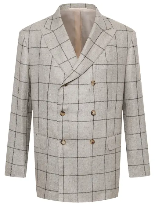 Пиджак из шерсти и льна STILE LATINO