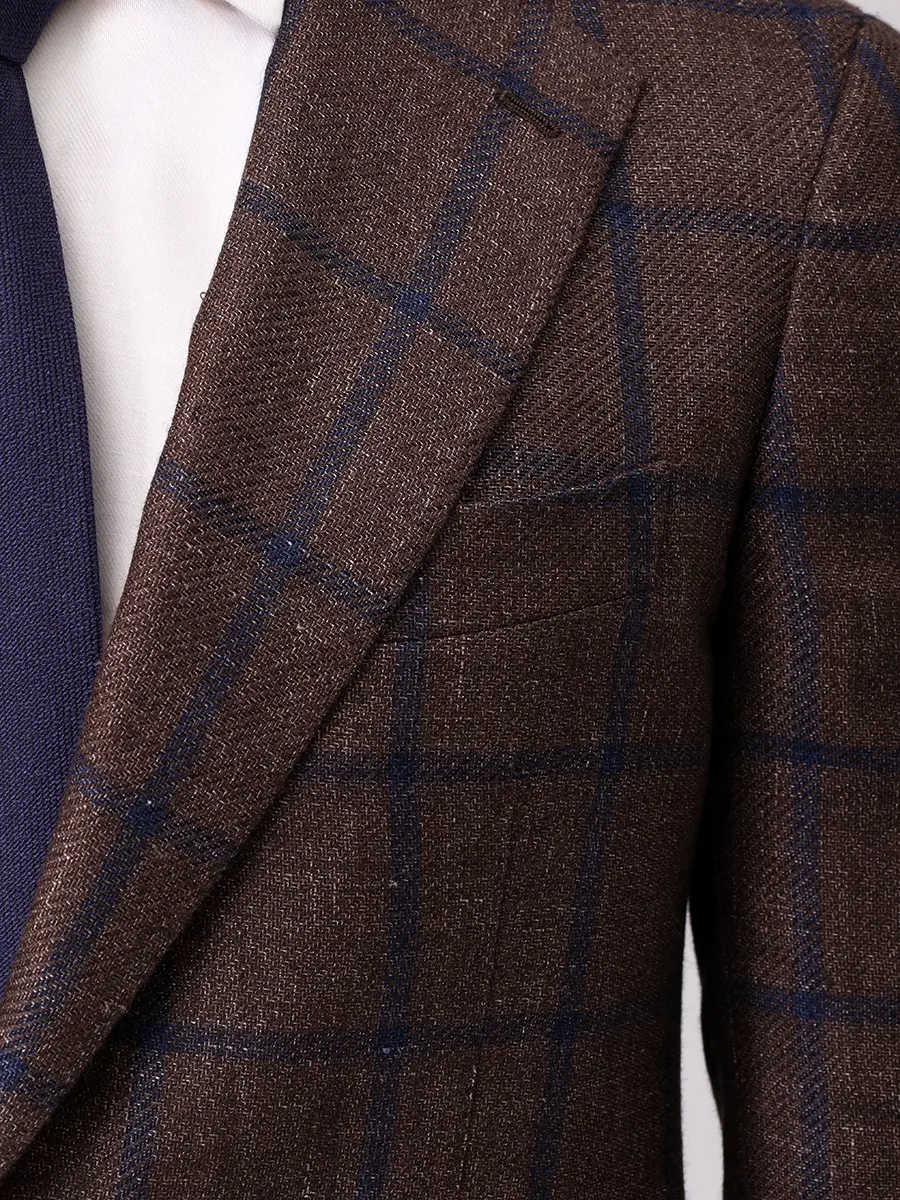 Пиджак из шерсти и льна