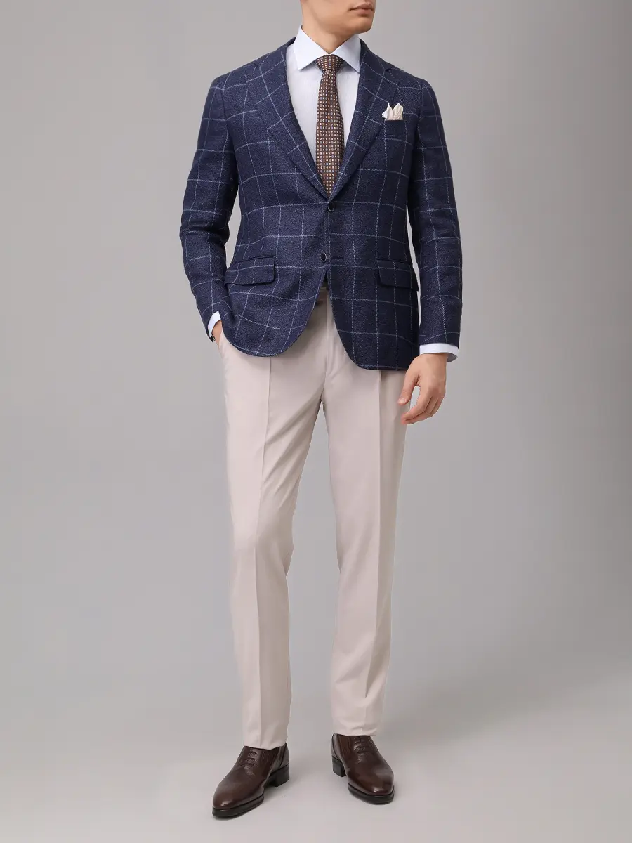 Пиджак из шерсти и льна