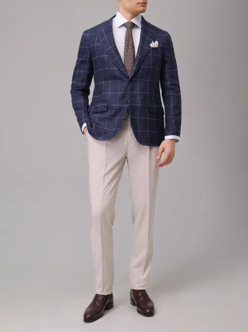 Пиджак из шерсти и льна STILE LATINO