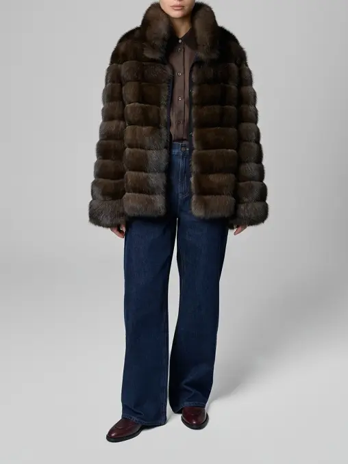 Шуба двусторонняя FUR&CASHMERE